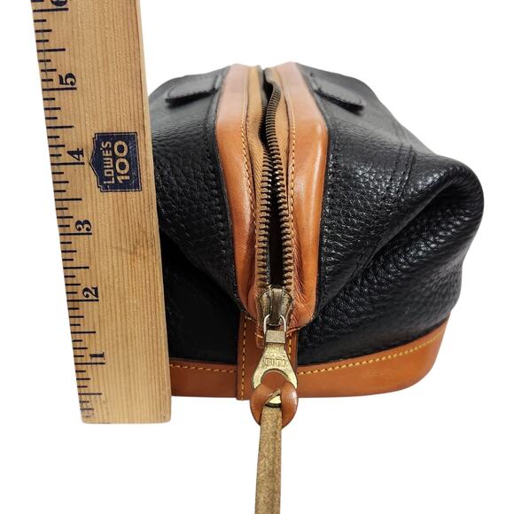 VTG DOONEY & BOURKE PEBBLE LEATHER BAG DOPP KIT COLLAPSABLE MAKEUP TRAVEL ZIPPER - Picture 9 of 12